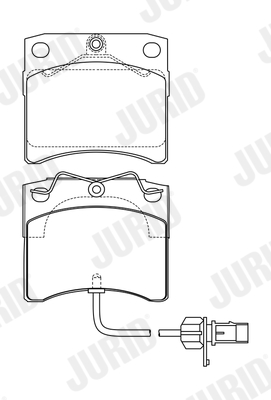 set placute frana,frana disc 573046J JURID