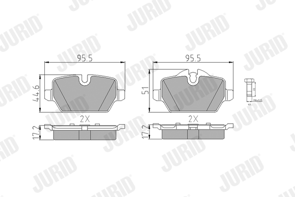 Set placute frana,frana disc 573136J JURID