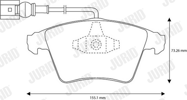 Set placute frana,frana disc 573159JC JURID