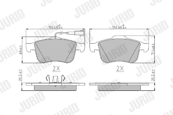 Set placute frana,frana disc 573173J JURID