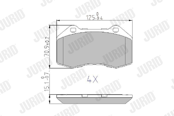 set placute frana,frana disc 573253J JURID