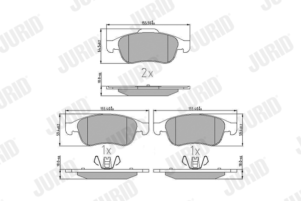 Set placute frana,frana disc 573268J JURID