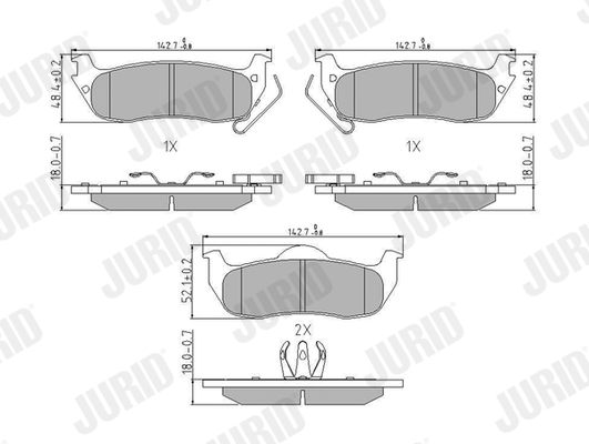 set placute frana,frana disc 573319J JURID