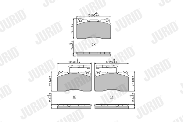 set placute frana,frana disc 573322J JURID