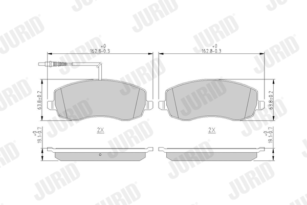 set placute frana,frana disc 573327J JURID
