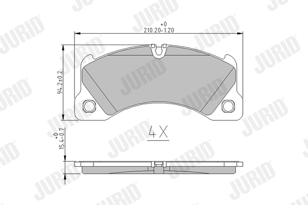 set placute frana,frana disc 573329J JURID