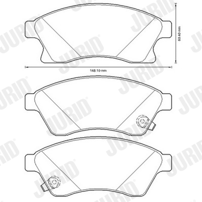 Set placute frana,frana disc 573332JC JURID