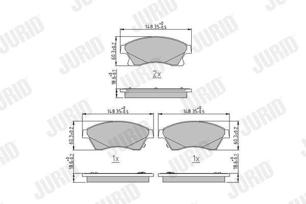 Set placute frana,frana disc 573332J JURID