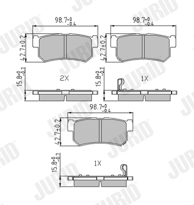 Set placute frana,frana disc 573377J JURID