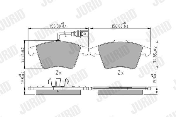 set placute frana,frana disc 573391J JURID