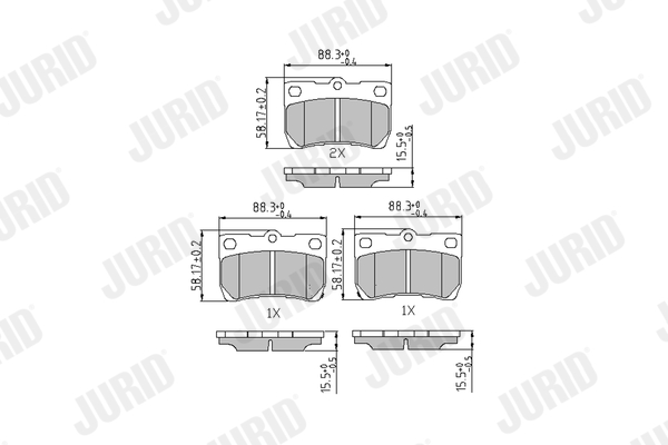 set placute frana,frana disc 573393J JURID