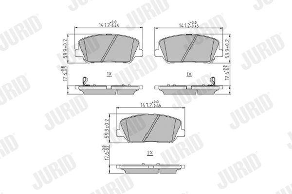 set placute frana,frana disc 573407J JURID