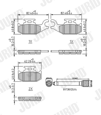 set placute frana,frana disc 573410J JURID
