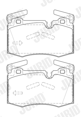 set placute frana,frana disc 573423J JURID