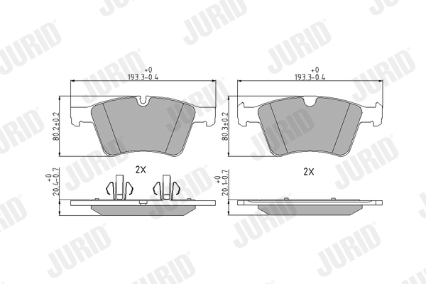 set placute frana,frana disc 573424J JURID
