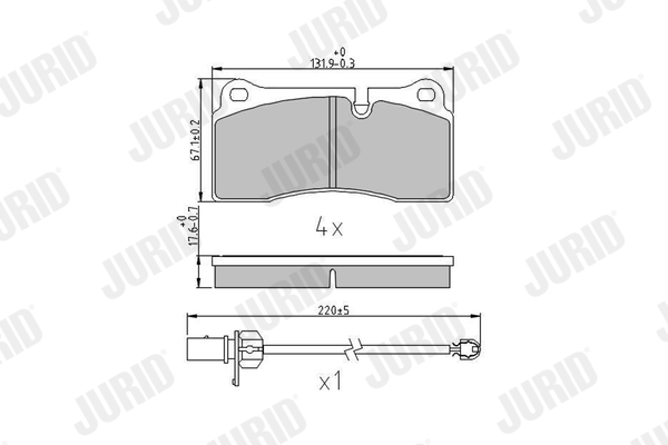 set placute frana,frana disc 573443J JURID