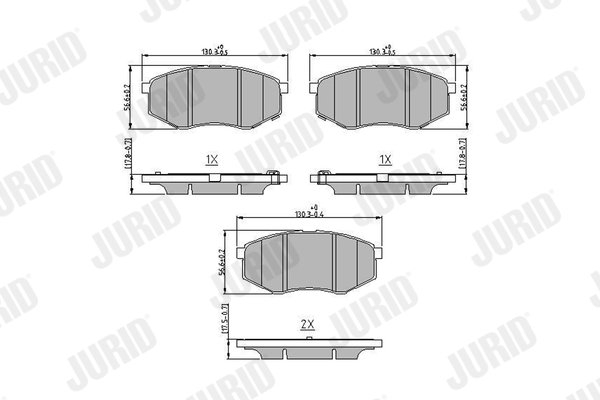 Set placute frana,frana disc 573454J JURID