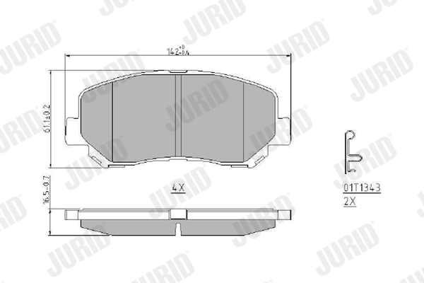 Set placute frana,frana disc 573619J JURID