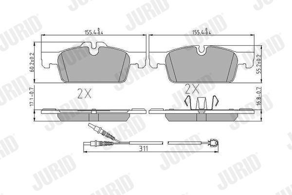 set placute frana,frana disc 573647J JURID