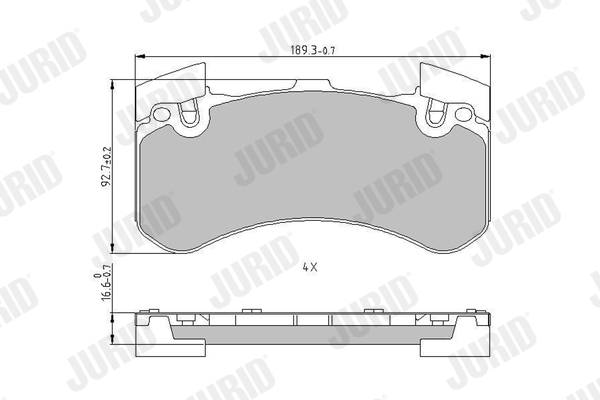 set placute frana,frana disc 573649J JURID