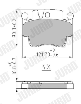 set placute frana,frana disc 573725J JURID