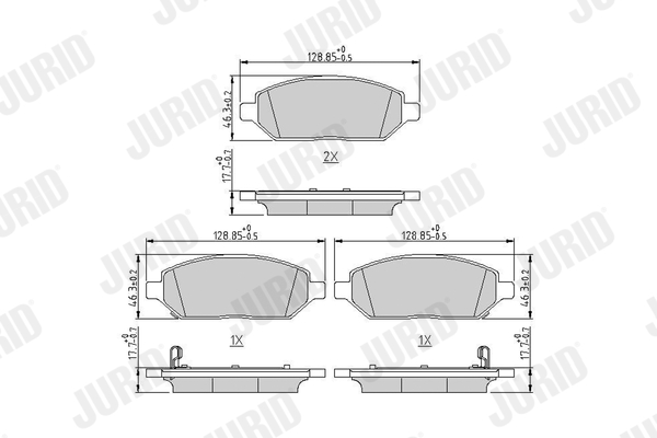 set placute frana,frana disc 573805J JURID