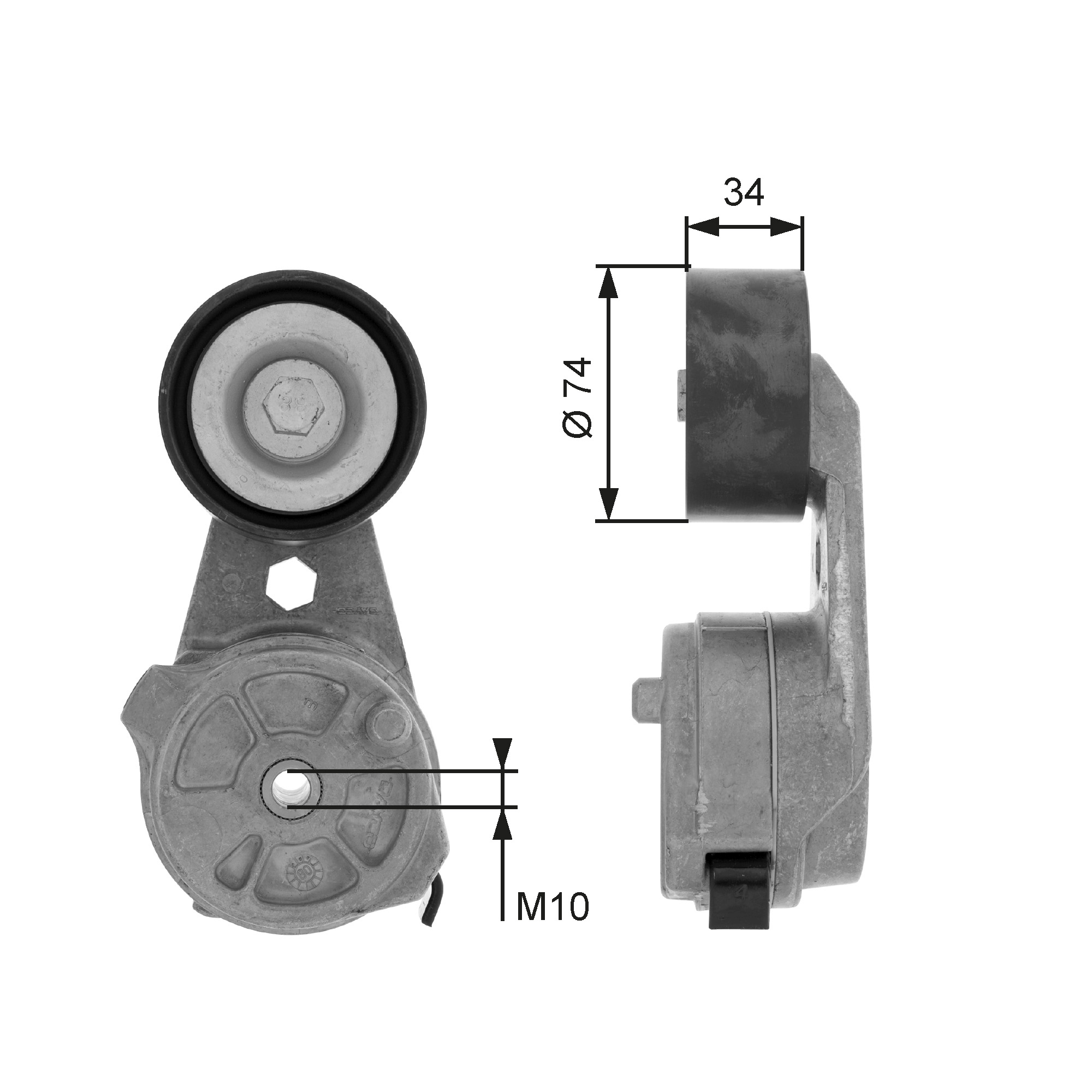 Intinzator curea, curea distributie 38601 GATES-AU