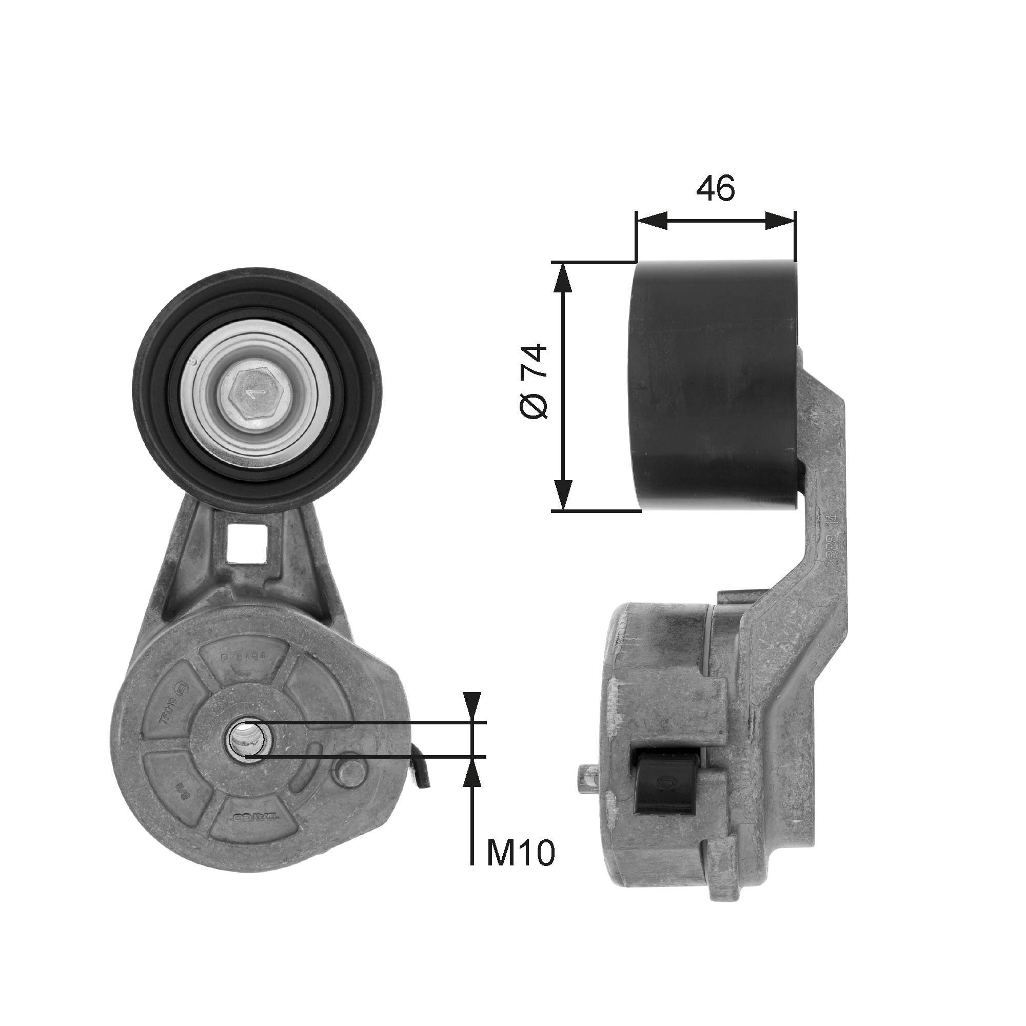 Intinzator curea, curea distributie 38602 GATES-AU