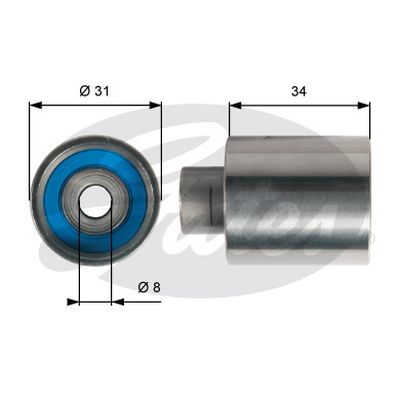 Rola ghidare/conducere, curea distributie T41239 GATES-AU