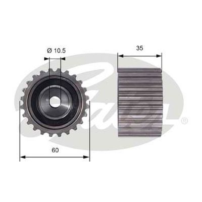 Rola ghidare/conducere, curea distributie T42024 GATES-AU