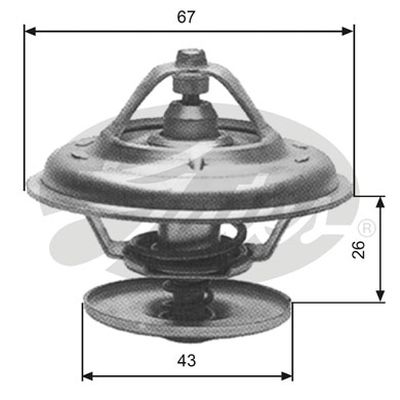 Termostat,lichid racire TH13380G1 GATES-AU