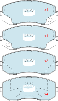 Set placute frana,frana disc DB2158 HD BENDIX-AU