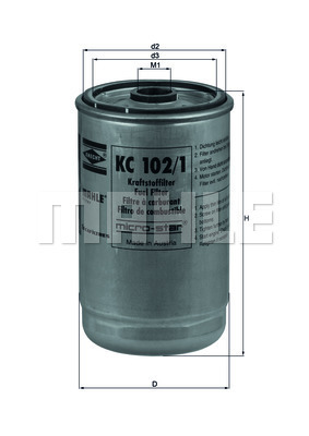 Filtru combustibil WG1214745 WILMINK GROUP