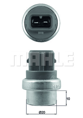 Senzor,temperatura lichid de racire WG1789665 WILMINK GROUP