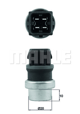 Senzor,temperatura lichid de racire WG1789666 WILMINK GROUP