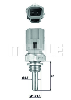 Senzor,temperatura lichid de racire WG1789669 WILMINK GROUP