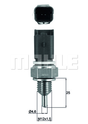 Senzor,temperatura lichid de racire WG1789656 WILMINK GROUP
