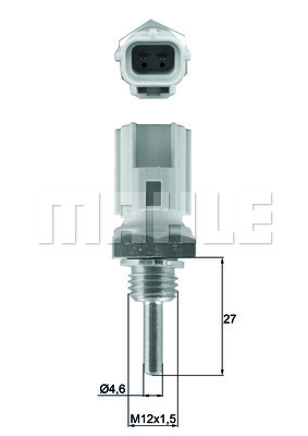 Senzor,temperatura lichid de racire WG1789672 WILMINK GROUP