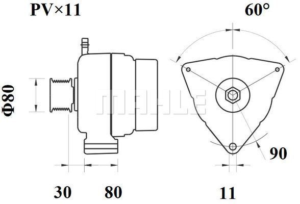 Generator / Alternator WG2043989 WILMINK GROUP