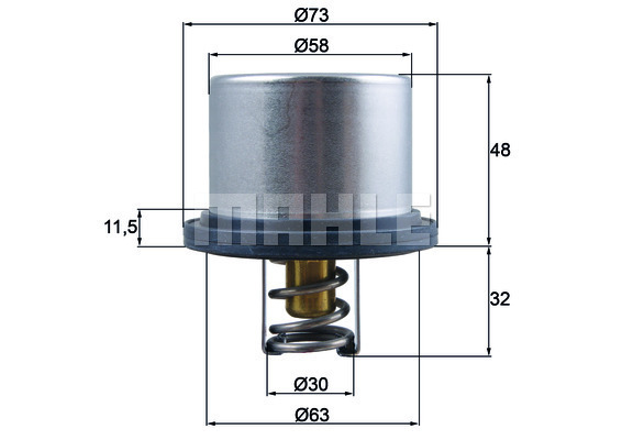 Termostat,lichid racire WG2224773 WILMINK GROUP