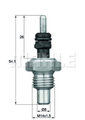 Senzor,temperatura lichid de racire WG1266027 WILMINK GROUP