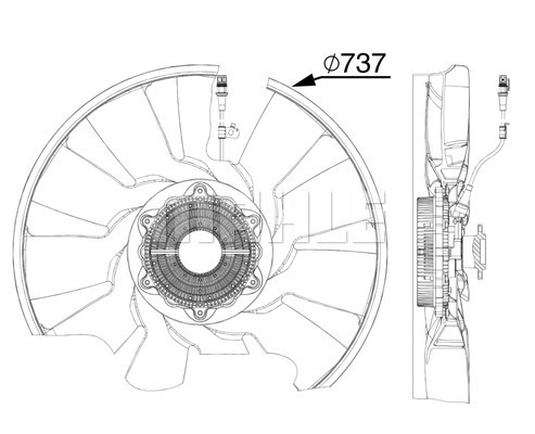 Ventilator, radiator WG2180864 WILMINK GROUP