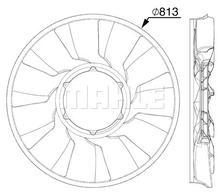 Paleta ventilator, racire motor WG2180984 WILMINK GROUP