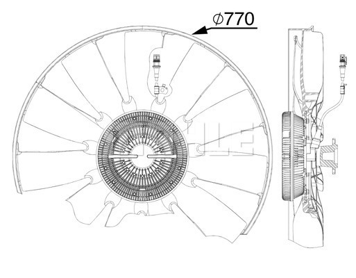Ventilator, radiator WG2180855 WILMINK GROUP