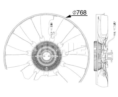 Ventilator, radiator WG2180868 WILMINK GROUP