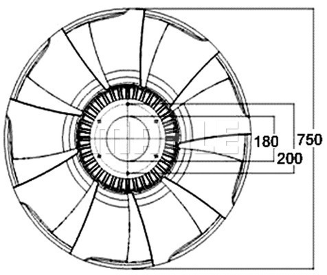 Paleta ventilator, racire motor WG2180951 WILMINK GROUP