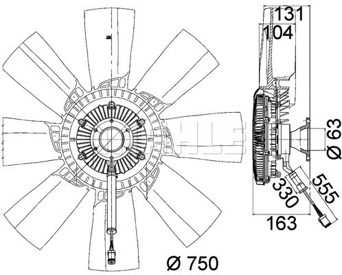 Ventilator, radiator WG2180819 WILMINK GROUP