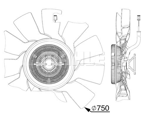 Ventilator, radiator WG2180870 WILMINK GROUP