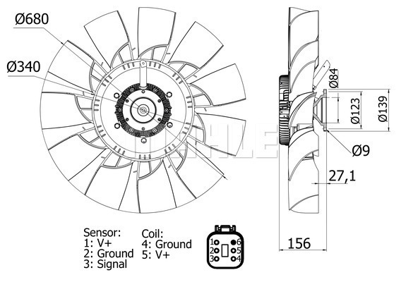 Ventilator, radiator WG2180827 WILMINK GROUP