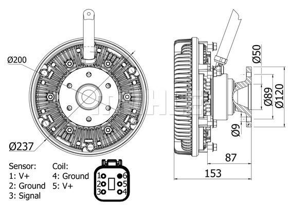 Cupla, ventilator radiator WG2180412 WILMINK GROUP